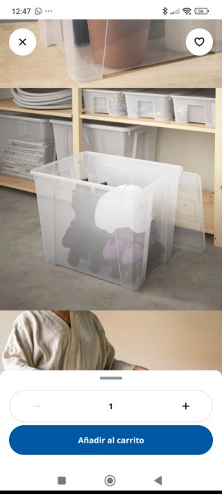Caja Almacenaje Samla 65L Ikea