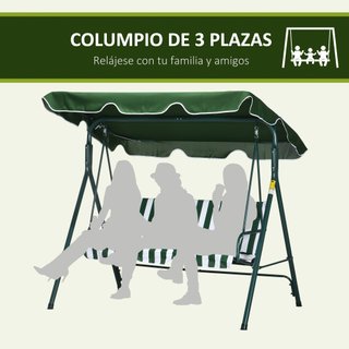 Balancín de Jardín 3 Plazas Verde