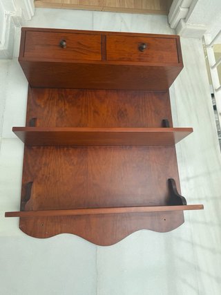 Estantería madera maciza 2 cajones