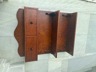 Estantería madera maciza 2 cajones