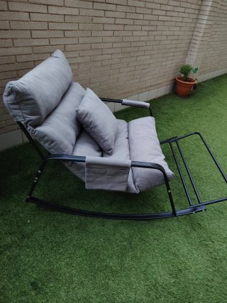 Sillón Mecedora Gris
