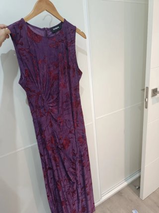 Vestido midi Desigual morado