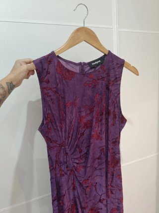 Vestido midi Desigual morado