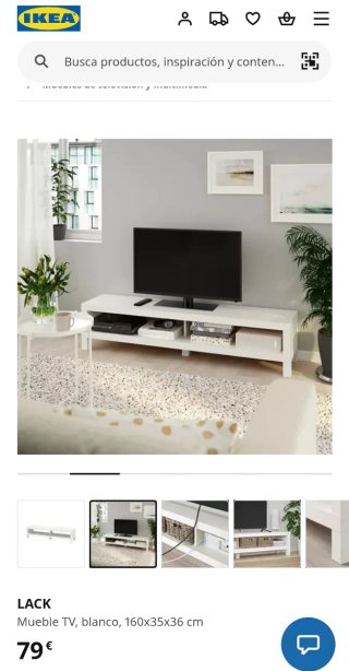 Mueble TV Blanco Ikea Lack