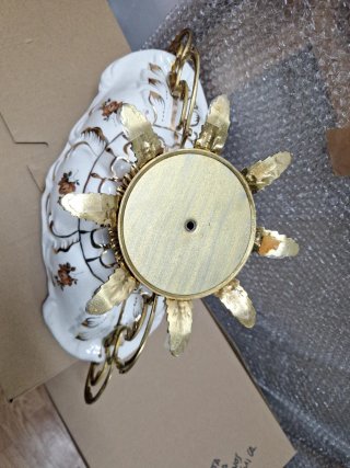 Centro de Mesa de Porcelana y Metal