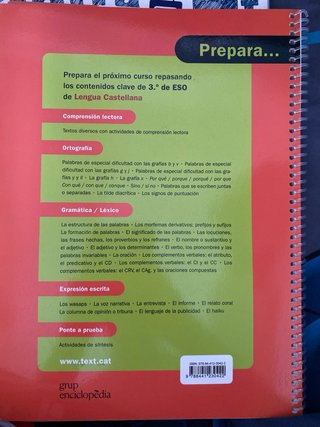 Cuaderno Lengua Castellana 4 ESO
