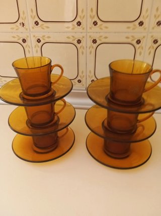 Juego de Jarra y 6 Vasos Vintage