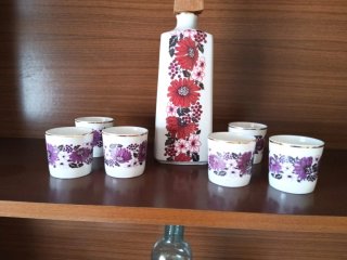 Juego de Jarra y 6 Vasos Vintage