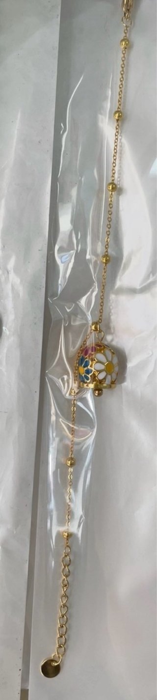 Bracciale campanella con fiori oro
