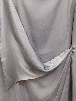 Vestido satén Purificación García gris M L