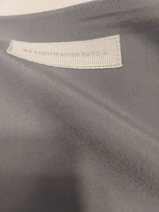 Vestido satén Purificación García gris M L