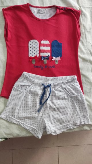Set de 2 Pijamas + Pantalón Corto