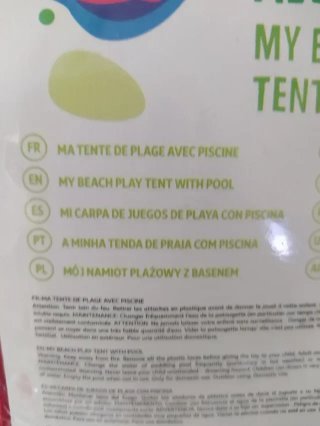 Carpa de playa con piscina One Two Fun