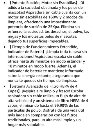 Aspiradora sin cable roja y negra