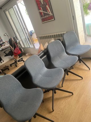4 Sillas IKEA LÅNGFJÄLL Grises