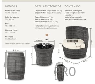 Conjunto de muebles de jardín