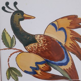 M8 AZULEJOS ANTIGUOS AVES PAJAROS PAVOS