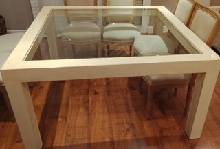 Mesa Comedor Artesanal de hierro forjado y Cristal
