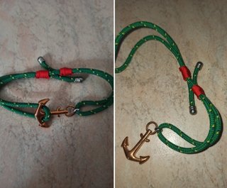 Bracciale in corda con ancora