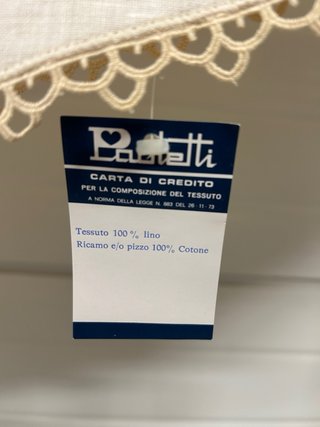 Tovaglia rotonda Paoletti con pizzo+ 8 tovaglioli