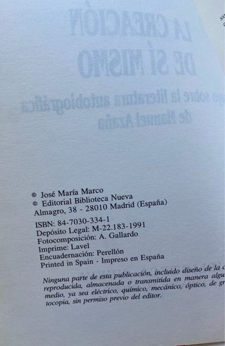 La creación de sí mismo: Ensayo sobre la lite...