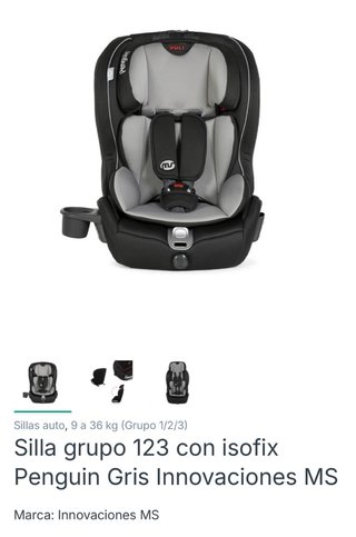 Silla Coche Penguin Isofix Grupo 1/2/3