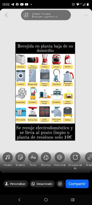 Recojida de residuos y electrodomésticos