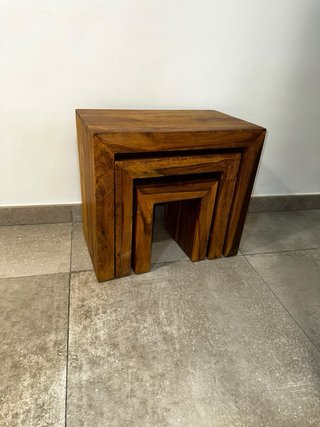 Conjunto 3 mesitas nido madera
