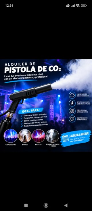 Alquiler de Pistola de CO2 para Eventos