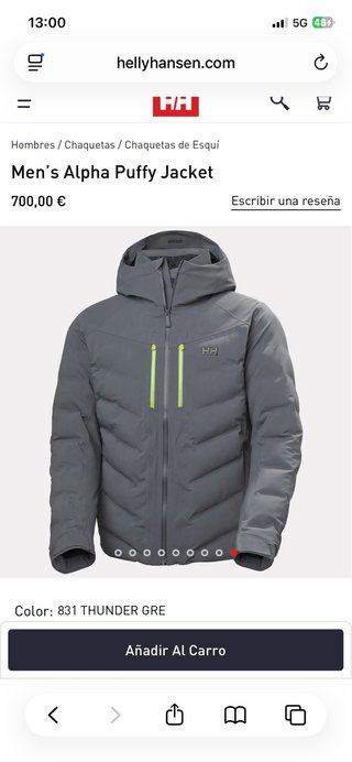 700€--->395€ abrigo helly hansen alpha puffy NUEVO