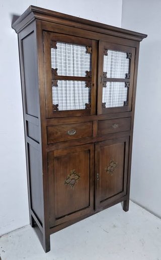 27446 MUEBLE VAJILLERO 2P 2C (110X45X183) (RUSTICO