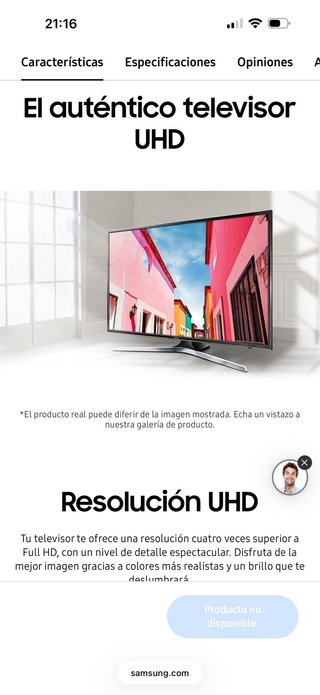 Televisor Samsung 50 UHD HDR Smart TV.