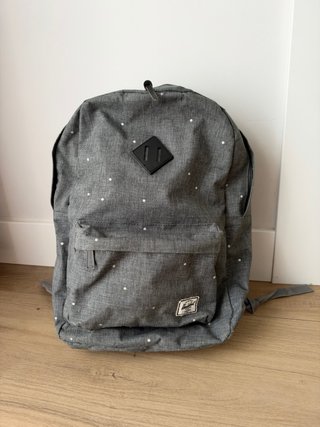 Mochila Herschel Gris con Puntos Blancos