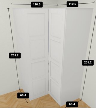 Armario esquinero PAX IKEA