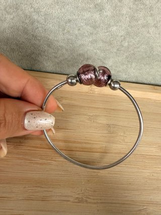 Pulseras Plata Ley 925 con Bolas Azules y rosa