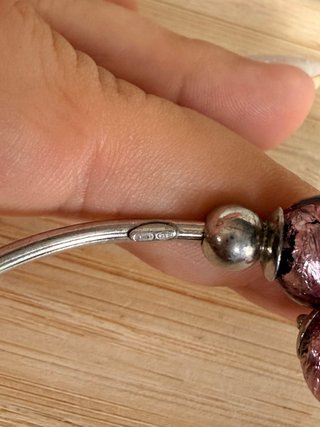 Pulseras Plata Ley 925 con Bolas Azules y rosa