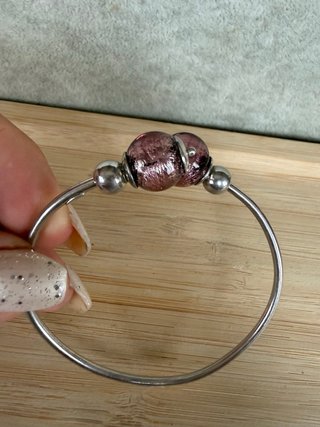 Pulseras Plata Ley 925 con Bolas Azules y rosa