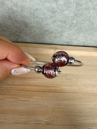 Pulseras Plata Ley 925 con Bolas Azules y rosa