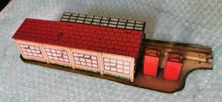 1940 Vintage Tin Toy Pista coches juguete hojalata