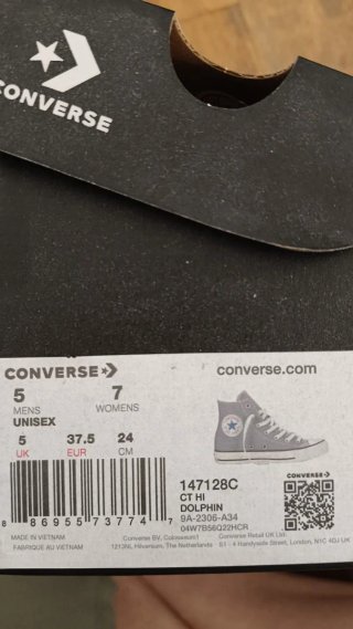Converse grises talla 37.5
