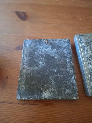 Pareja Iconos Ortodoxos Cristo y Virgen