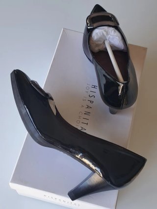 Zapatos de tacón charol Hispanitas negros