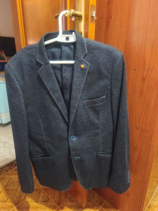 Chaqueta de hombre invierno azul/gris