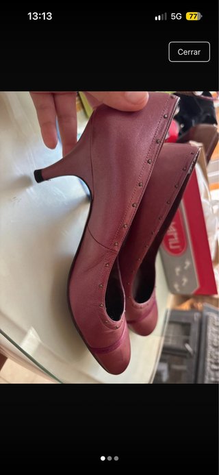Zapatos de piel rosa