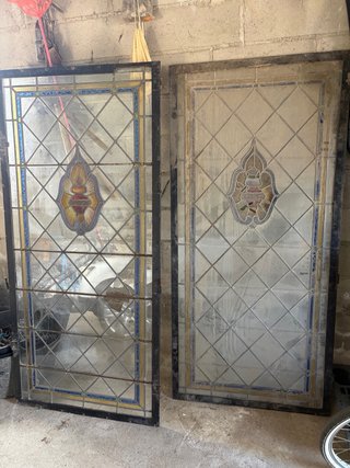 2 Puertas con Vidrieras Antiguas