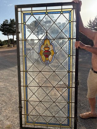 2 Puertas con Vidrieras Antiguas