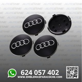 Emblema Audi negro 60 mm para centro de llantas