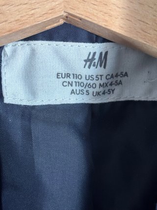 Abrigo de paño azul marino H&M