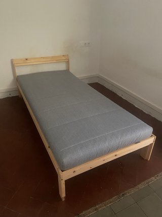 Cama IKEA de Madera 90 × 200 cm con somier