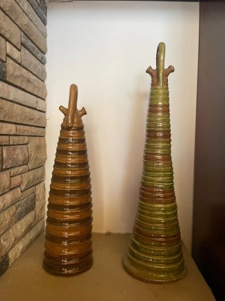Conjunto de 2 botijos de terracota